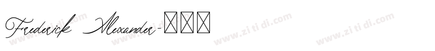 Frederick Alexander字体转换